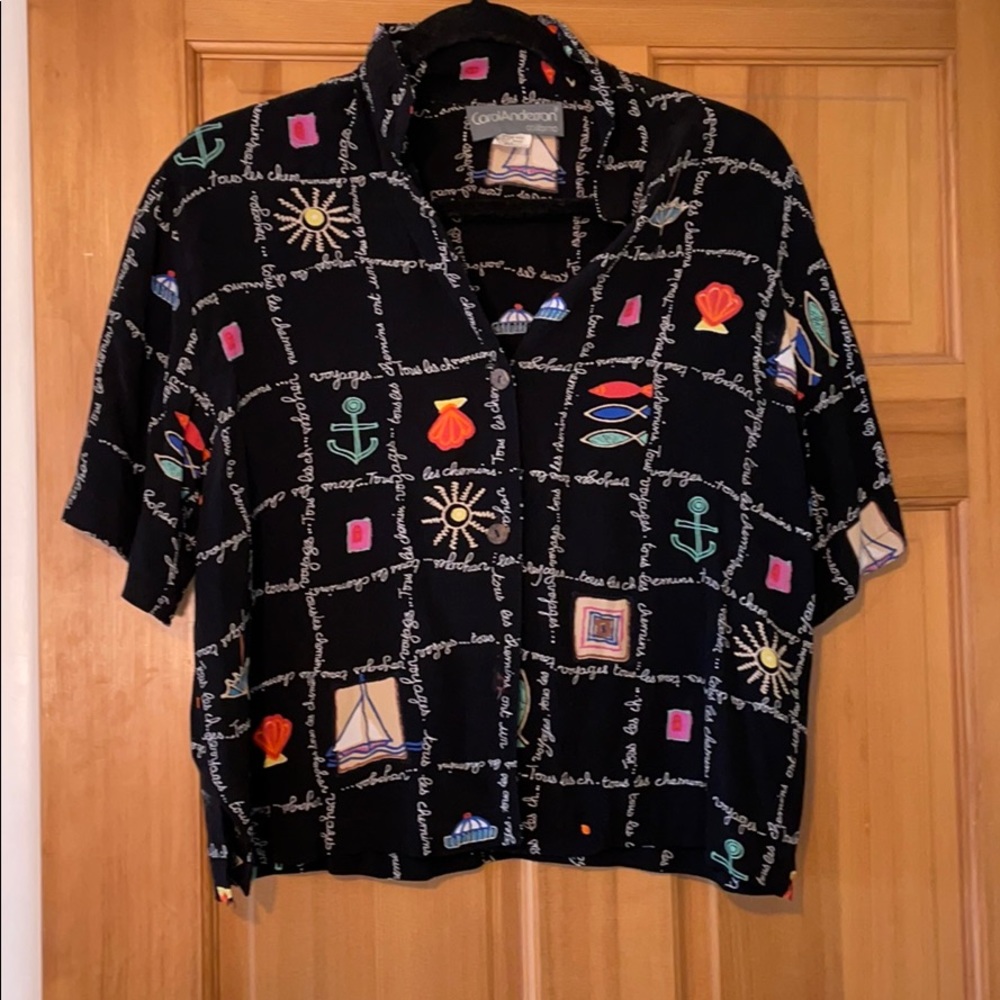 Vintage cropped button-up